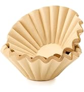 Segarty Unbleached Paper Disposable Coffee Filters, 50 Count Size 1-2 Cup Natural Basket Paper Po...