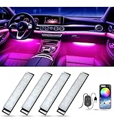 Honalia Car LED Lights Interior, Car LED Lights with App Control and Music Sync, RGB Inside Car L...