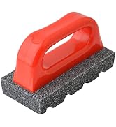 Gunpla Masonry Rubbing Brick, Red Rub Brick with Plastic Handle Fluted 20-Grit Smoothing Cleaning...