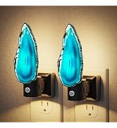 JandCase Night Lights Plug into Wall, Agate Night Light, 2 Pack Dimmable Night Light Aesthetic Cr...