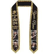 juniissl Custom Graduation Stole Class of 2024 Personalized Graduation Sash with Photo Name Schoo...