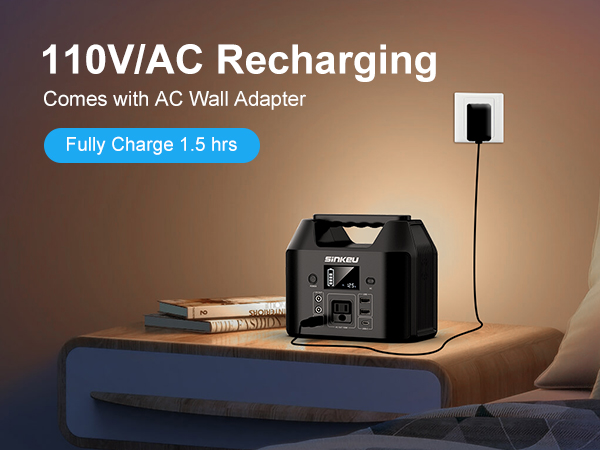 AC wall socket about 4hrs (adapter included )