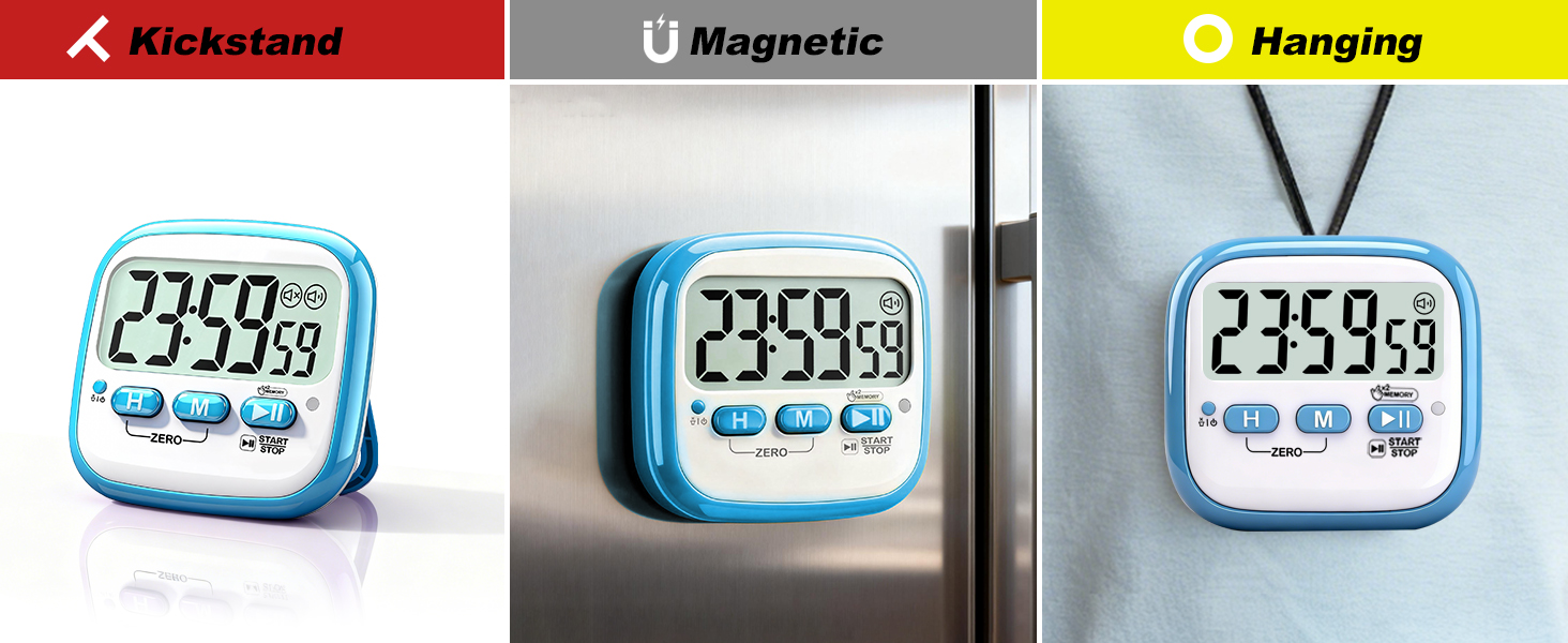 Digital timer with three mounting options