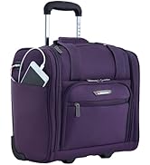 TPRC 15" Smart Under Seat Carry-On Luggage with USB Charging Port, Purple, One Size