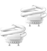 JACKYLED UL-Listed 13W T3 Spiral GU24 CFL Light Bulbs, 2700K Soft White 2 Prong Twist Lock Base L...