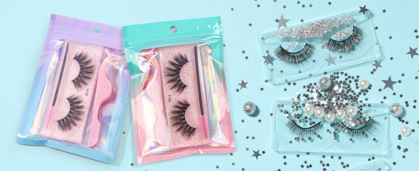 purple blue mylar bags