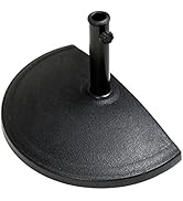 Helios&Hestia 33 lb Half Round Resin Umbrella Base, Heavy Duty Stand Weight for Patio Outdoor Mar...