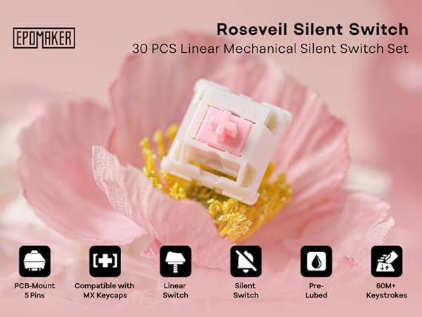 EPOMAKER Roseveil Silent Linear Mechanical Switch