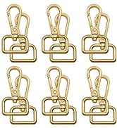 12Pcs Swivel Snap Keychain Hook for Crafts,Metal D Ring Swivel Lobster Clasp Swivel Clasps Claw L...