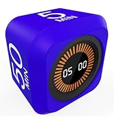 FCXJTU Rotating Cube Pomodoro Visual Timer 5, 25, 10 50 Minutes Preset, Rechargeable Desk Product...