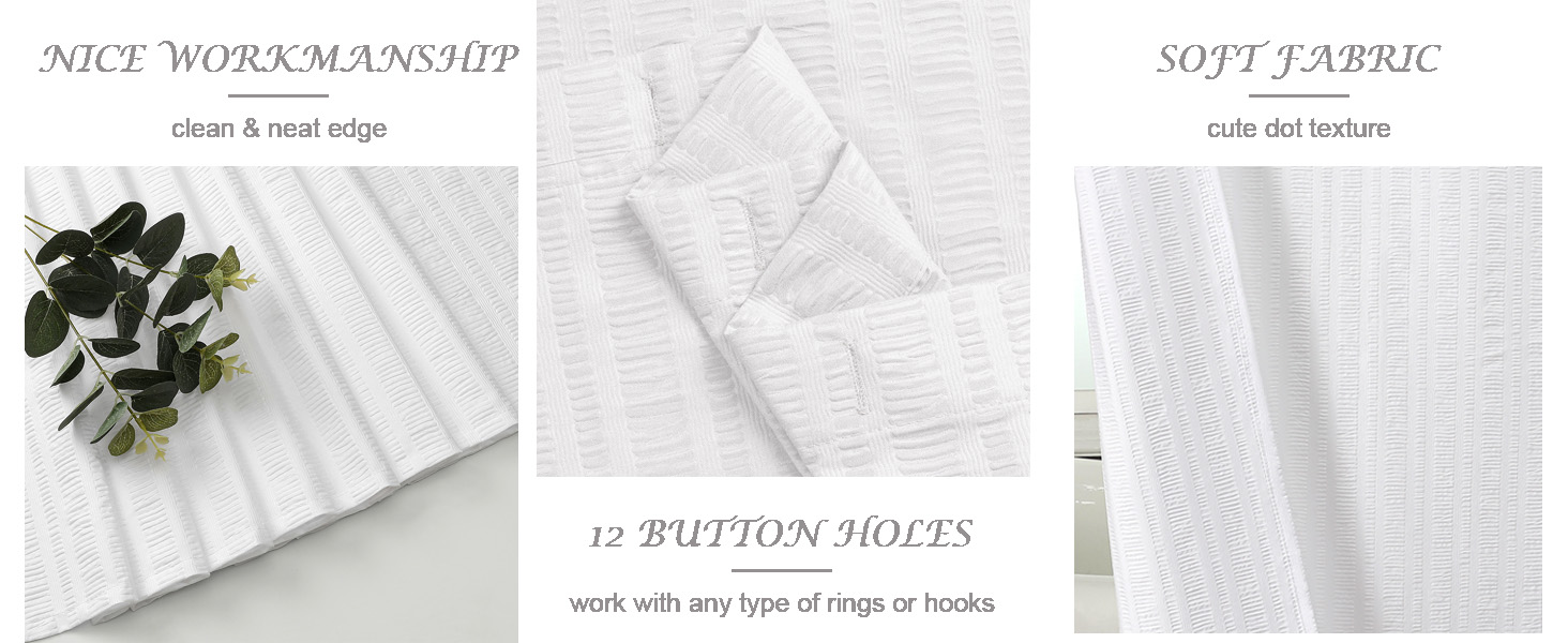White Textured Curtain