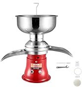 VEVOR Milk Cream Centrifugal Separator, 304 Stainless Steel Electric Cream Separators, 100L/H Out...