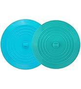 tifanso 2 Pack 6” Bathtub Tub Drain Cover Stopper, Large Silicone Suction Bathroom Drain Plug Hai...