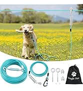 Snagle Paw Dog Runner for Yard,Heavy Duty Trolley System for Large Dogs,Dog Tie Out Run Cable,Dog...