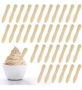 Wooden Spoons for Ice Cream Bulk Mini Tasting Spoons Wooden,Small Wooden Ice Cream Spoons Dessert...