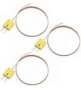 DROK 3 Pack K Type Thermocouple Probe - High Accuracy Type K Temperature Probes & Sensors for The...