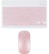 Wireless Keyboard and Mouse Bluetooth Rechargeable Wireless Mouse Keyboard Set Ultra-Slim Portabl...