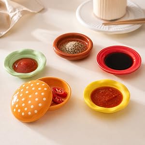 Ceramic condiment dishes for sauces