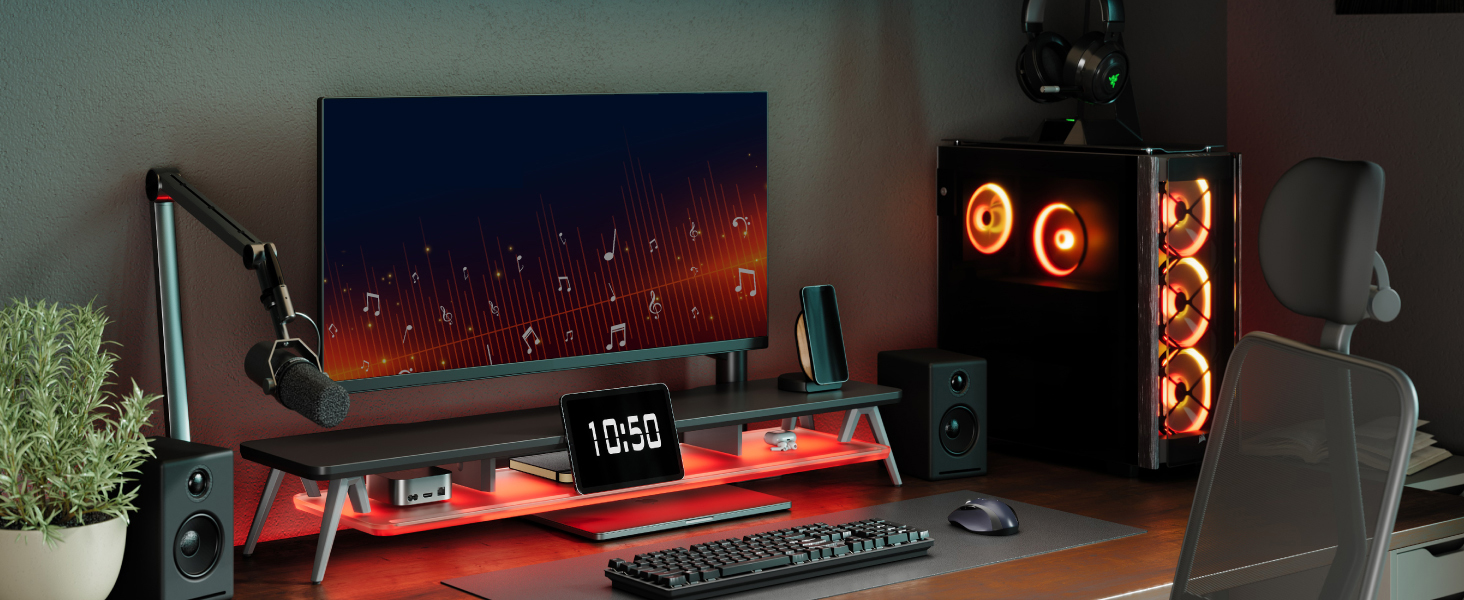 Equipped with light strips, it adds more fun and atmosphere to the environment.