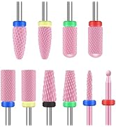 Depvko 10PCS Ceramic Nail Drill Bits, Professional 3/32 inch Electric Manicure Pedicure Drill Bit...