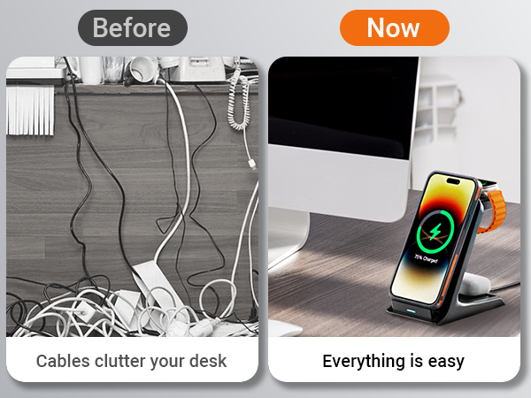 iphone charging dock 3 in 1 charger stand