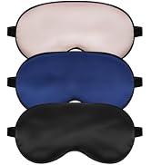 Sleep Mask, Silk Eye Mask for Sleeping with Adjustable Strap, Satin Blackout Sleeping Eye Mask fo...