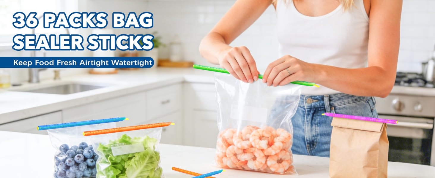 Reusable Bag Sealing Clips with 5 Different Sizes