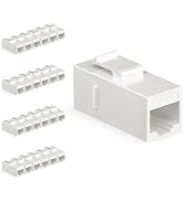 Awishwell CAT6 RJ45 Keystone Coupler 24Pack, CAT6 RJ45 Keystone Jack Inline Coupler Female to Fem...