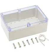 Zulkit Junction Box ABS Plastic Dustproof Waterproof IP65 Universal Electrical Boxes Project Encl...