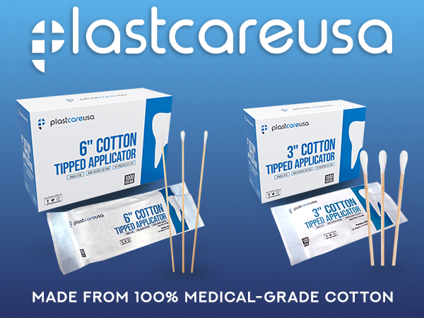 Cotton Tipped Applicators Non Sterile Cotton Swabs with Wooden Sticks Medical Cotton Tip