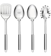 Homikit Stainless Steel Cooking Utensils Set, 4 PCS Kitchen Utensil Set | Pure Stainless Steel, H...