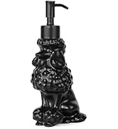 NEWHENGS Poodle Shaped Soap/Lotion/Hand Sanitizer Ceramic Dog Lover Stainless Steel Pump Dispense...
