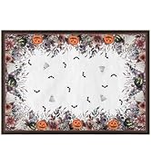 Artoid Mode Pumpkins Floral Ghost Halloween Area Rug 5x7 Feet | Party Home Decor Low-Profile Non-...