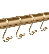 Metal Shower Curtain Hooks,Rust Proof Shower Curtain Rings for Bathroom,T-Bar Decorative Shower C...