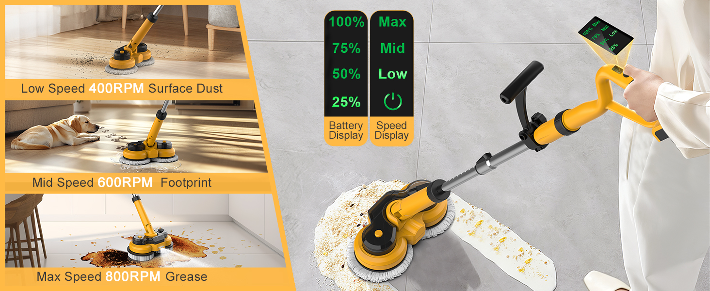 Cordless electric mop