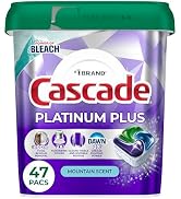 Cascade Platinum Plus Dishwasher Pods, Dishwasher Detergent, Dish Detergent Soap, Mountain, 47 Count