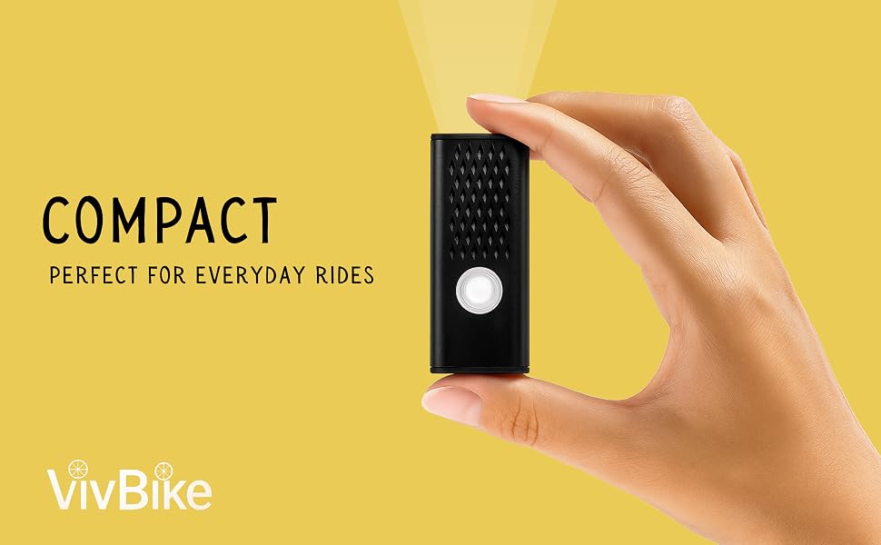 compact bike light, mini bicycle headlight, small rechargeable bike lights, everyday riding