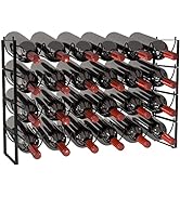 TONLEA 24 Bottle Wine Rack, 4-Tier Stackable Countertop Wine Racks , Freestanding Floor Metal Win...