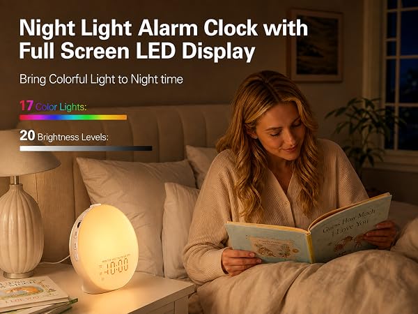 night light alarm clock
