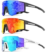 OUTDOORKING 3 PACK Kids Sunglasses Boys Girls Baseball Sunglasses Youth 4-14, Softball Cycling Po...