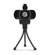 Akyta Webcam with Microphone, HD 1080p Web Cam with Tripod, Privacy Cover, USB PC Webcam for Lapt...