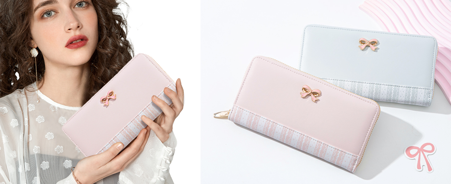 long zipper wallet cute phone wallets zip around wallets for women
