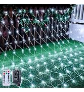Ollny Net Lights Outdoor Mesh Lights 210LED 10x7ft, IP67 Waterproof Connectable Christmas Net Lig...