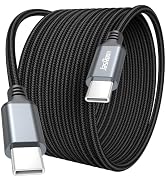 JasRoum 15 ft USB C Cable Fast Charging 100W, Extra Long USBC to Type-C Charger Cord USB-C 2.0 Da...