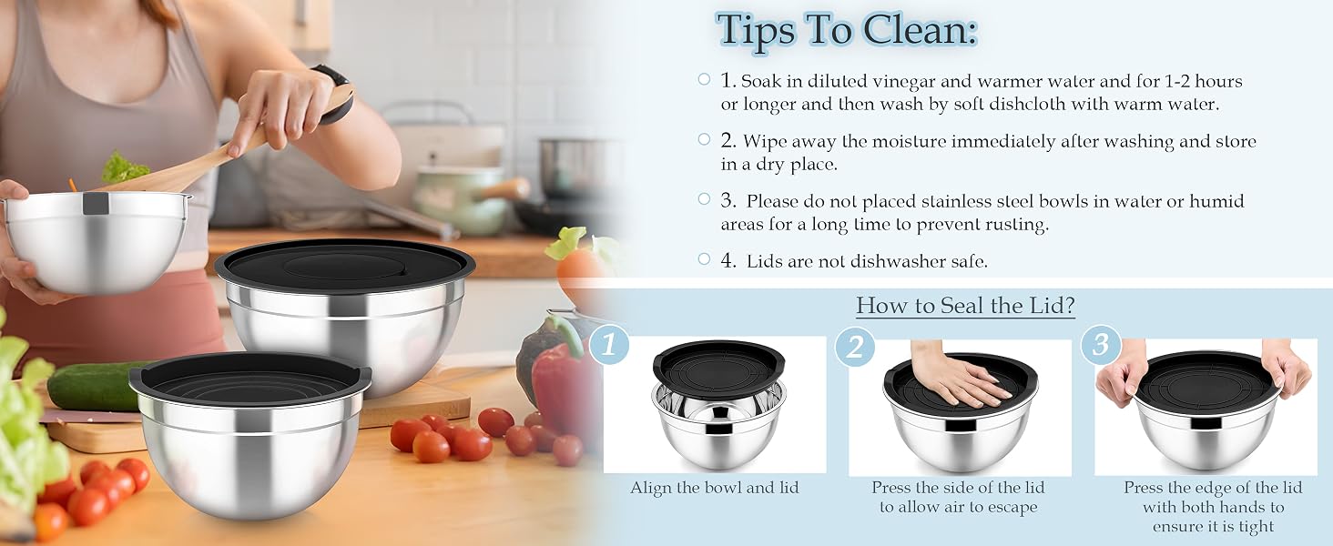 Tips to clean & seal the lid
