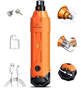 pedgogo Dog Nail Grinder Super Quiet 45 db 6-Speed Pet Nail Grinder with 2 LED Lights 12000RPM & ...