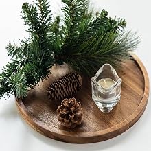 round wood tray