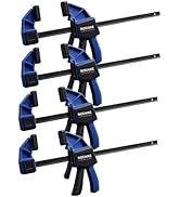 Bar Clamps for Woodworking,NOEAIKE 4-Pack Wood Clamps 12 Inch Light Duty One-Handed Woodwoking Cl...