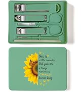 TTJHGYQO 6-Piece Nail Clipper Set with Nail File, Tweezers and ingrown toenail Removal kit Travel...