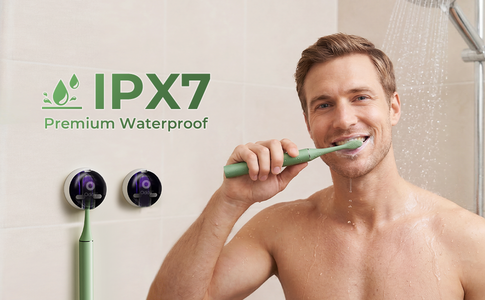 sonic electric toothbrush with toothbrush holder sanitizer